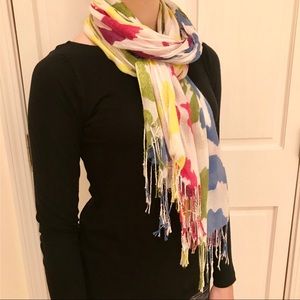 Colorful Scarf with Fringe